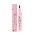 Freckle cosmetic pen with dark brown and light brown ink options for faux freckle application