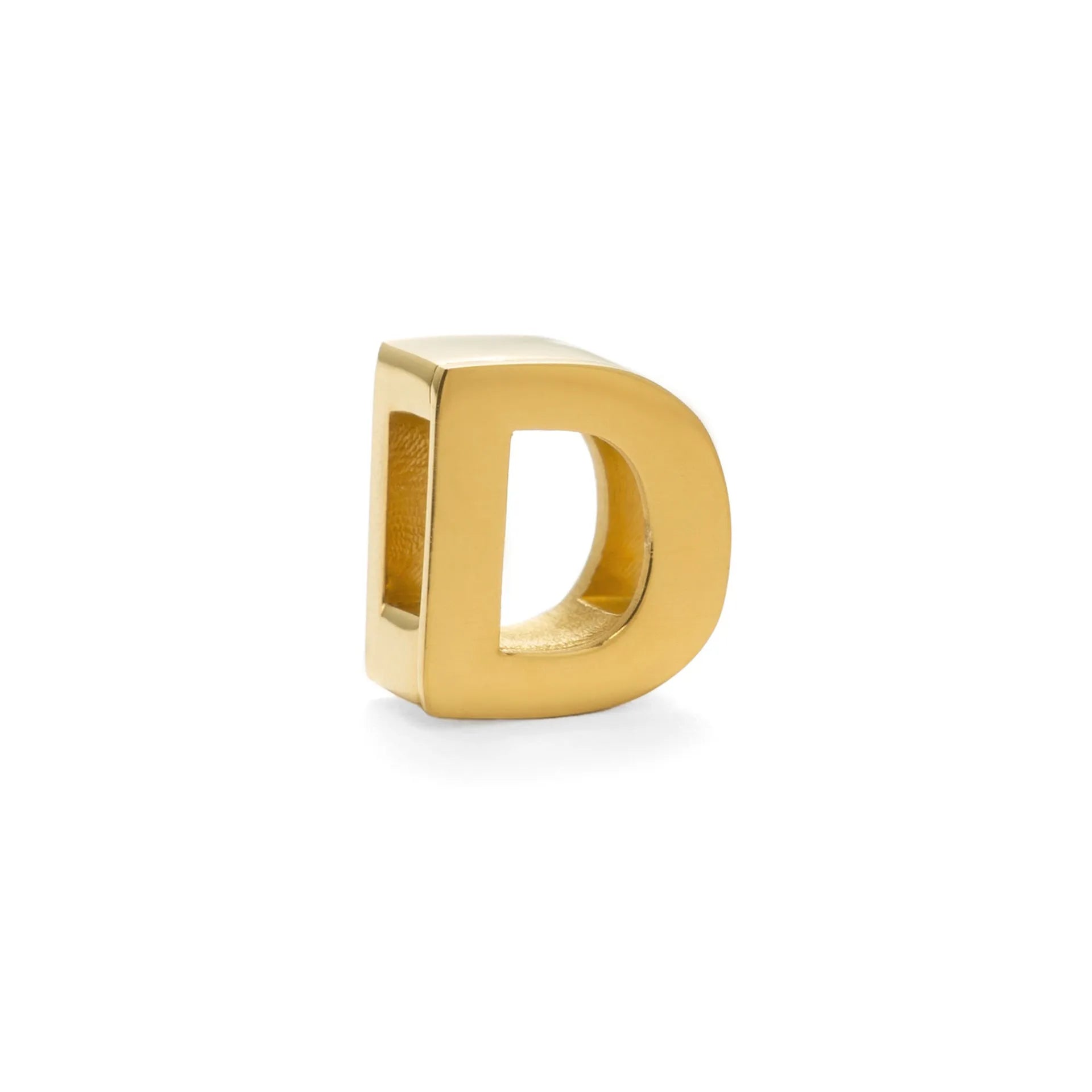 A gold and a silver titanium steel necklace with letter and number pendants on a 40.5cm chain.