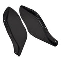 Harley-Davidson Touring motorcycle side wing windshield covers in black and transparent ABS plastic