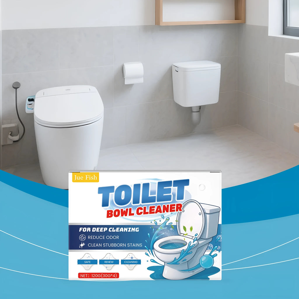 Toilet bowl cleaner powder in four individual 30g sachets for removing urine stains and odours