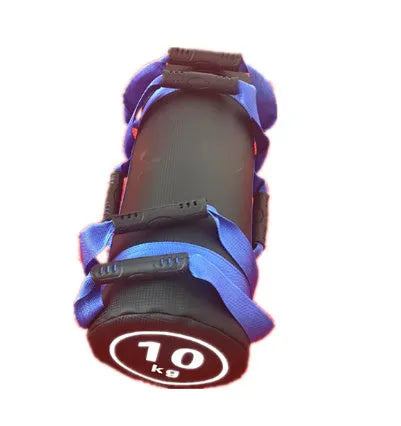 White PVC fitness training sandbag for weight lifting and physical conditioning exercises