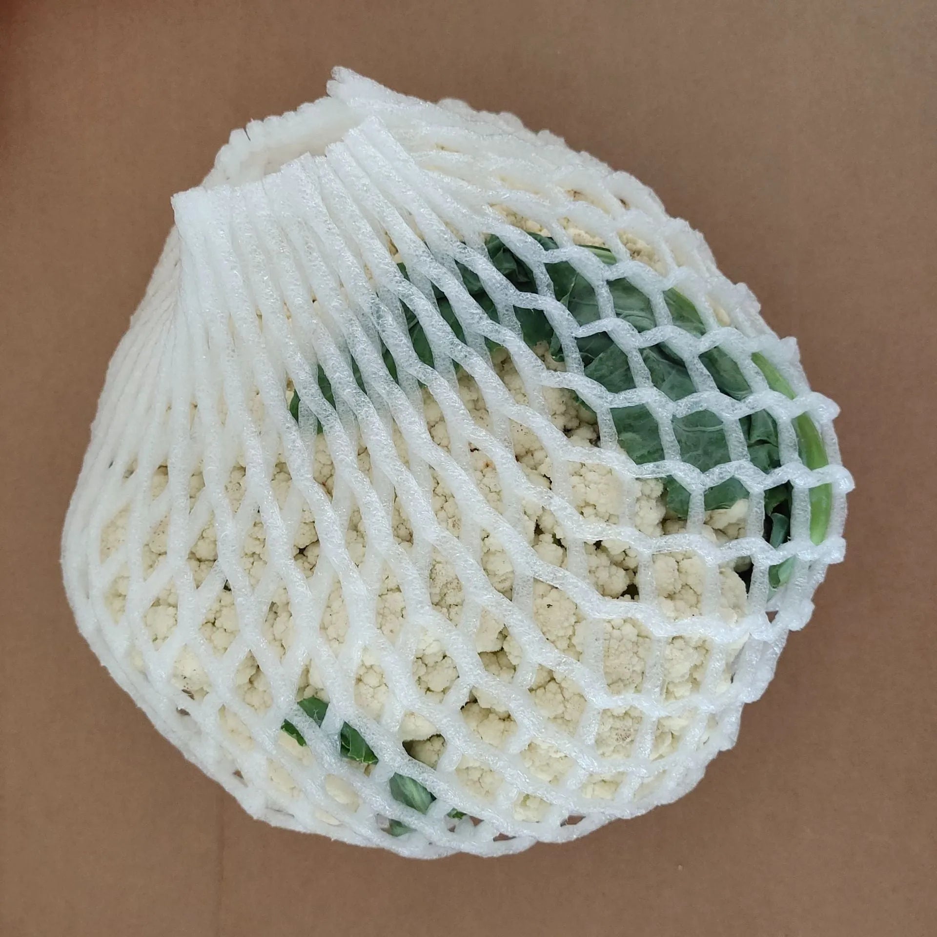 White foam net protective cover for fruit packing with hybrid shockproof design