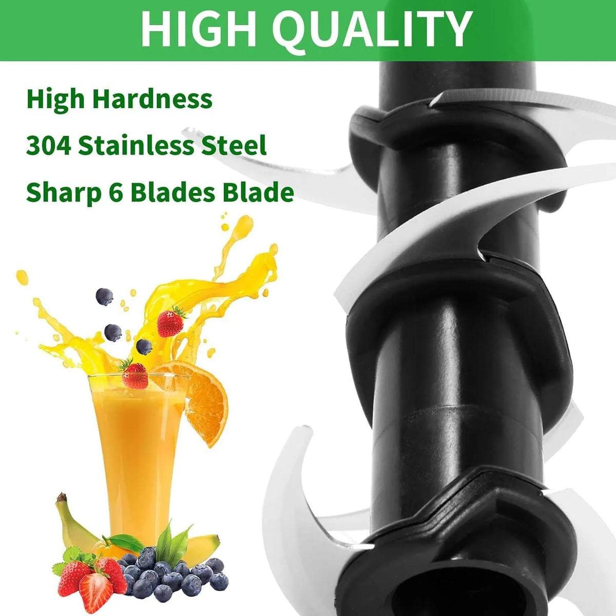 304 stainless steel replacement juicer knife seat with six-stack blades measuring 10 by 21 centimetres