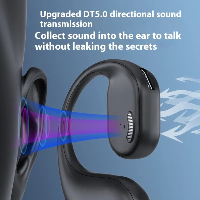 Wireless single-ear business sports headset with ear hook in black, white or apricot, PC ABS, 39x42x24mm