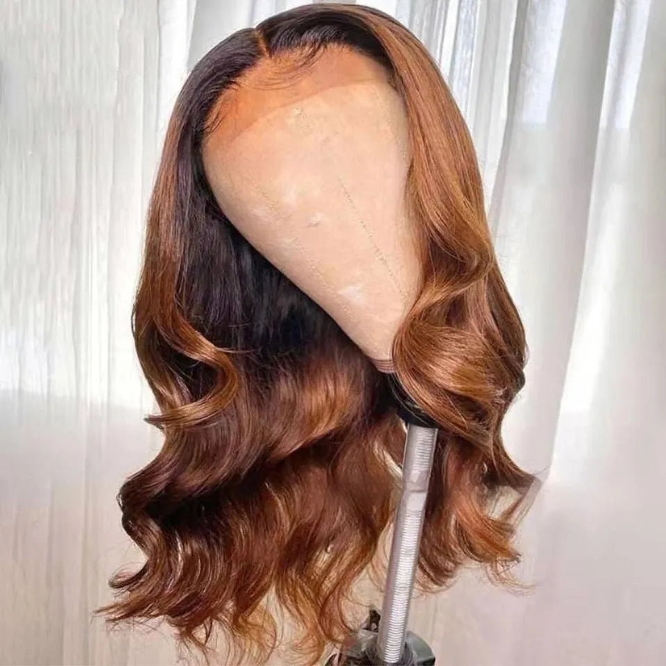 Real human hair lace front gradient wig in Ruili style shown at various lengths