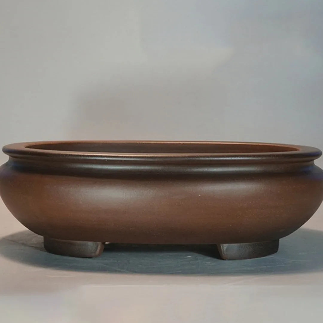 Handmade purple sand flowerpot for indoor desktop display with classical styling