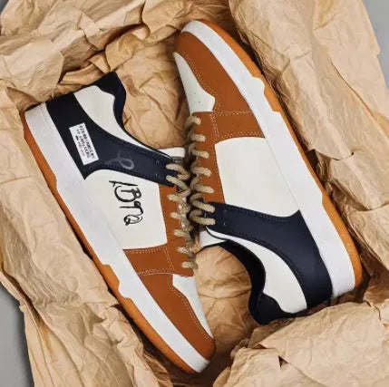 Youth fashion sneakers with lace-up closure in Rainbow White Blue and White Rice colours for outdoor casual wear