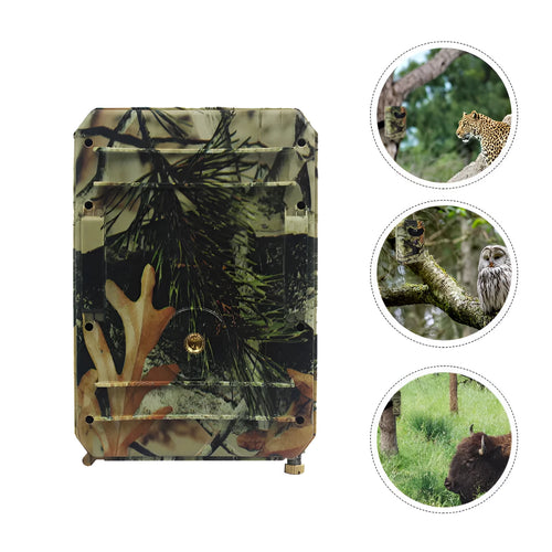 Yellow-brown 16MP hunting game camera with infrared night vision for wildlife monitoring