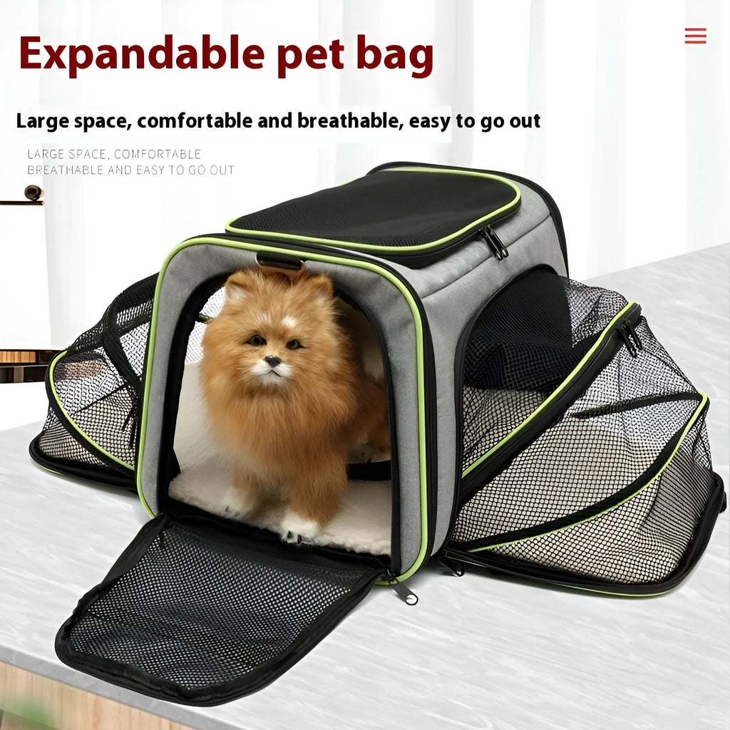 Cat carrier bag made from 600D cation polyester in solid colour design