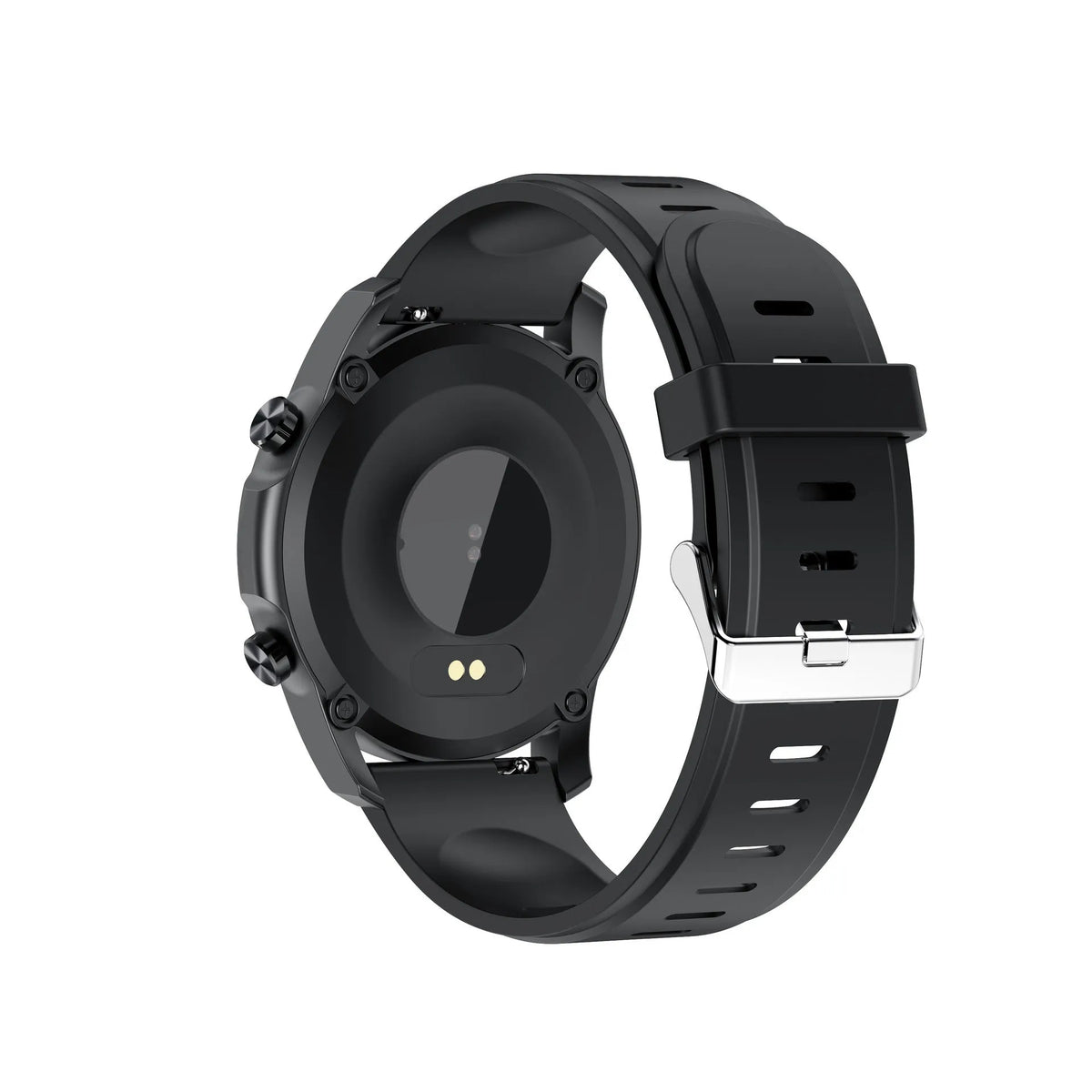 Black or grey zinc alloy smart bracelet with a 1.3-inch screen for body temperature monitoring.
