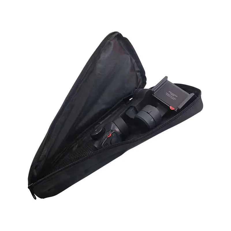 Black cloth storage bag for mobile phone stabilizer accessories organisation