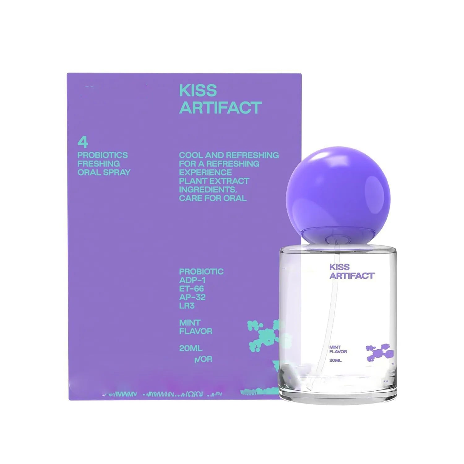 20ml portable oral spray bottle with probiotic formulation for hydrating mouth care