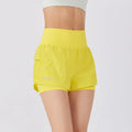 Women's cotton blend fitness shorts in loose casual style with quick-drying fabric