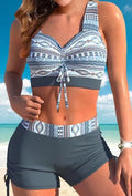 Women's bikini split swimsuit without steel belt chest pad in picture colour