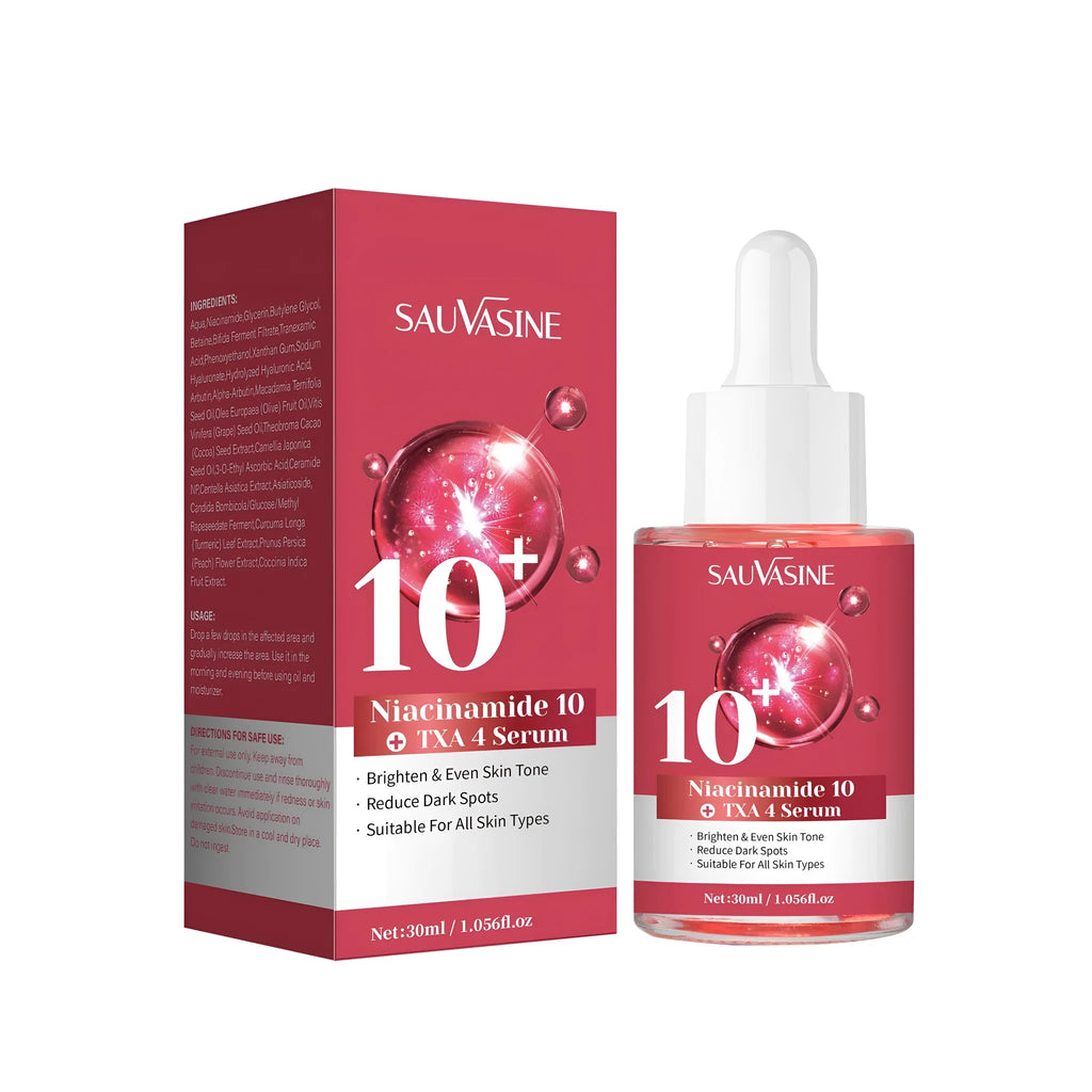 30ml bottle of Niacinamide 10 TXA 4 Serum with 10% niacinamide and 4% tranexamic acid concentration