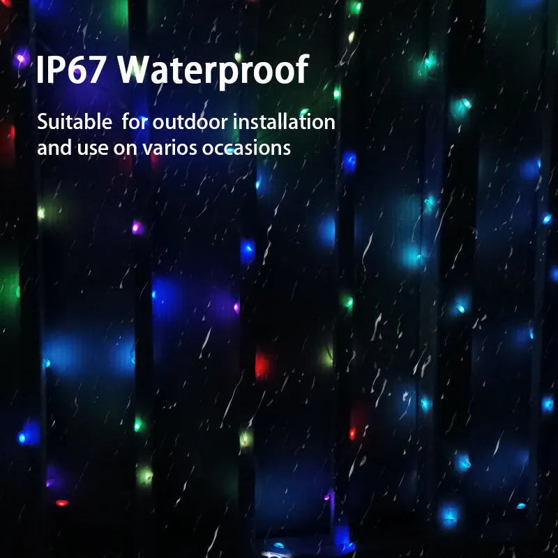 10-metre multi-colour LED light string with 100 bulbs for outdoor festival and party decoration