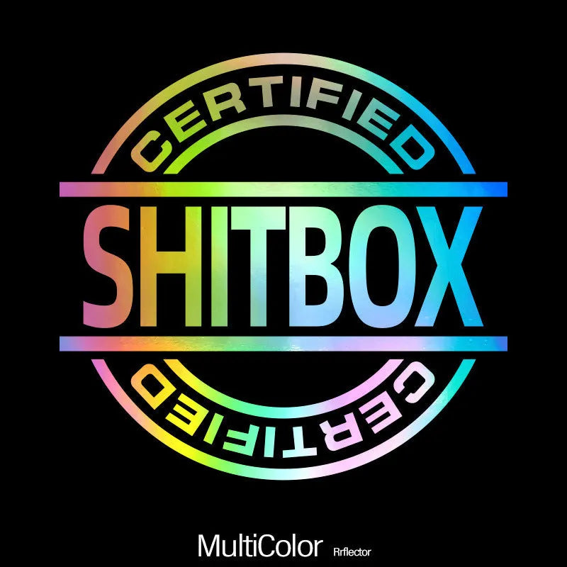 13x12cm vinyl car body sticker shown in selected colour on a vehicle panel.