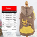 A brown cotton sweatshirt for a dog, showing a casual fit and soft fabric.