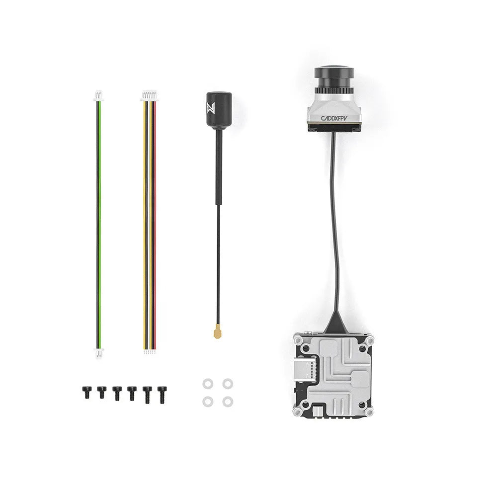 Silver Caddx ADAPTS DJI FPV digital image transmission machine with Polar Vista kit components