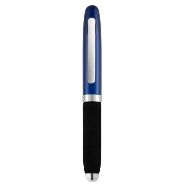 Metal-capped ballpoint pen with 1.0mm bullet tip shown in multiple ink colour options.