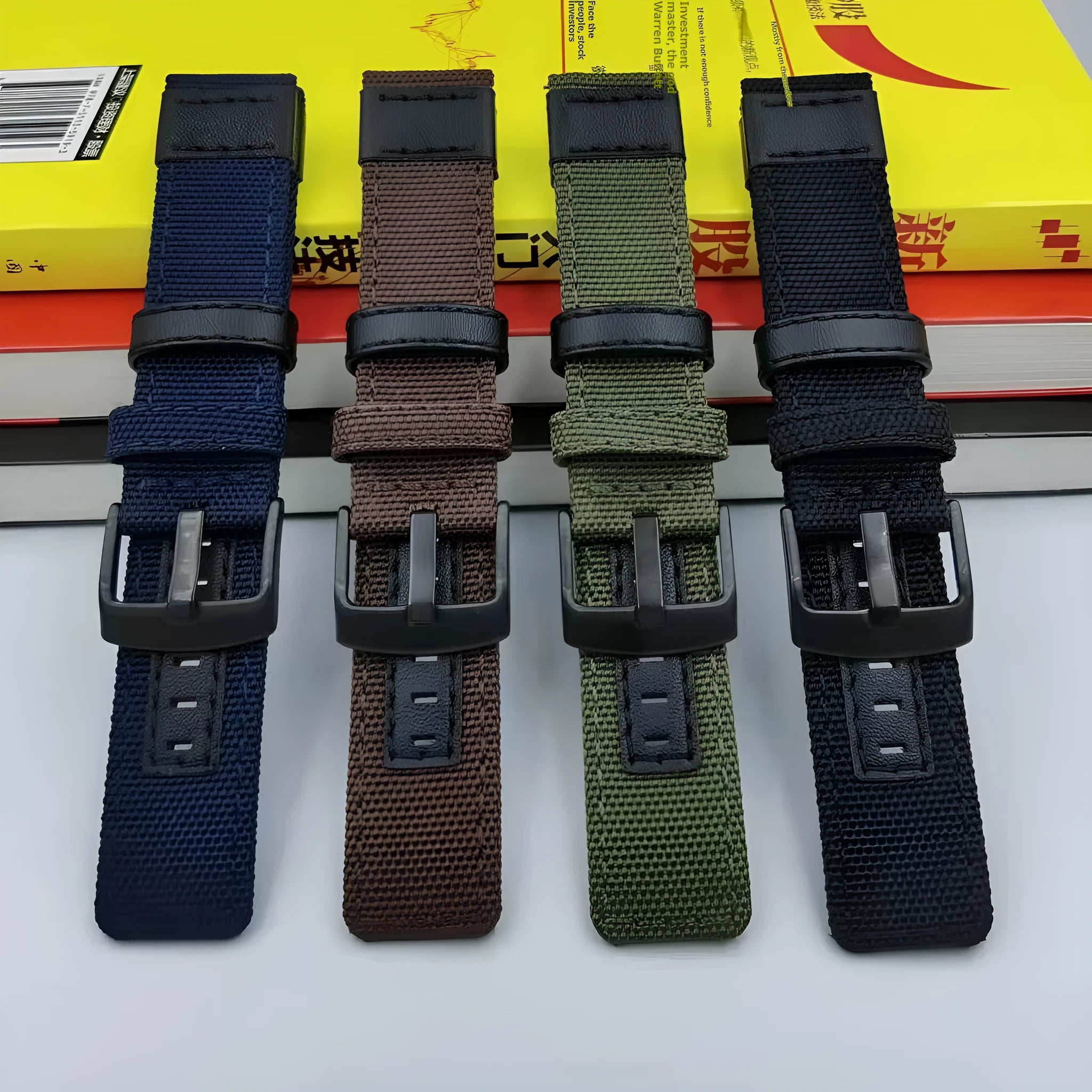 Oxford cloth replacement watch strap for Garmin Forerunner 245 in multiple colour and size options.
