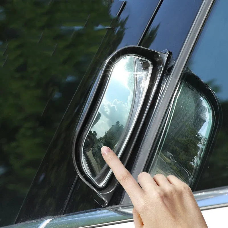 Universal two-row wide angle car rearview mirror with ABS plastic housing