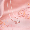 S925 sterling silver cherry necklace with snake bone chain, electroplated pendant, adjustable 21-50cm length