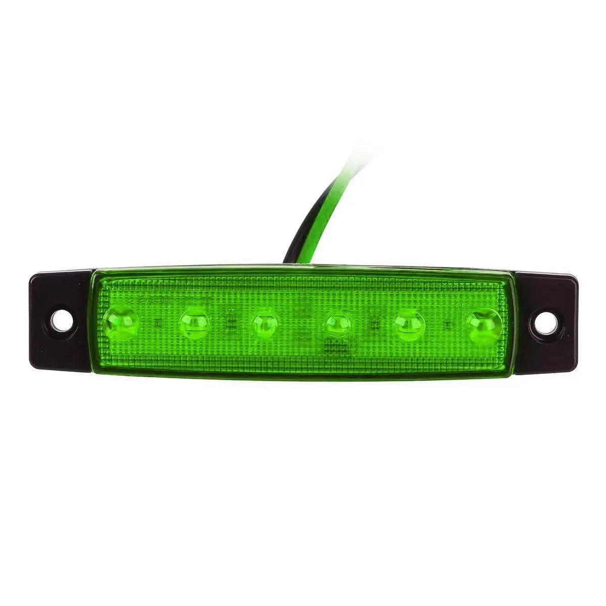 Compact rectangular trailer side marker light with LED, shown in one of five colour options.