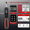 Electronic digital torque wrench body made of chrome-vanadium steel with display screen and 0.15-340N range capability