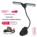 Black rechargeable music stand lamp with 28 LED lights for sheet music illumination