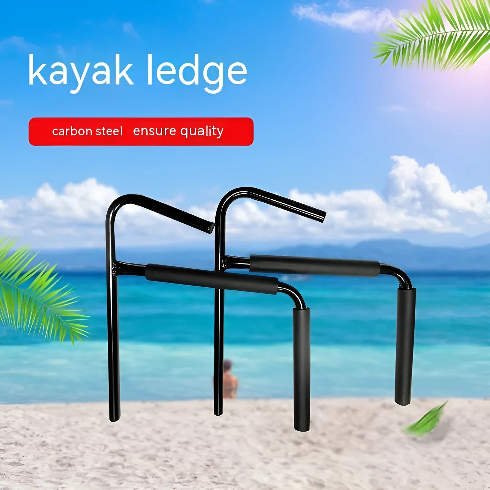 Heavy-duty carbon steel kayak wall hanger rack for garage storage