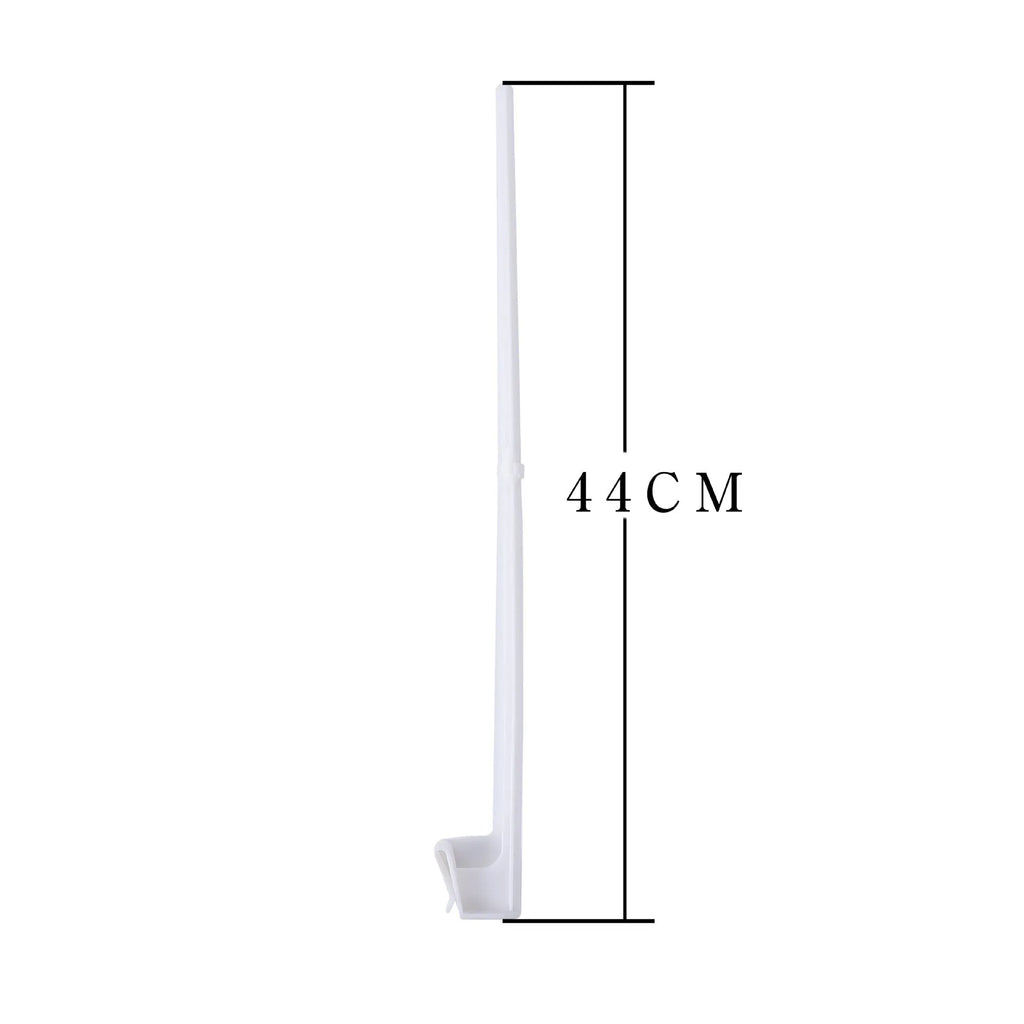 Ten white PP plastic car window flag pole holder clips for vehicle side window mounting