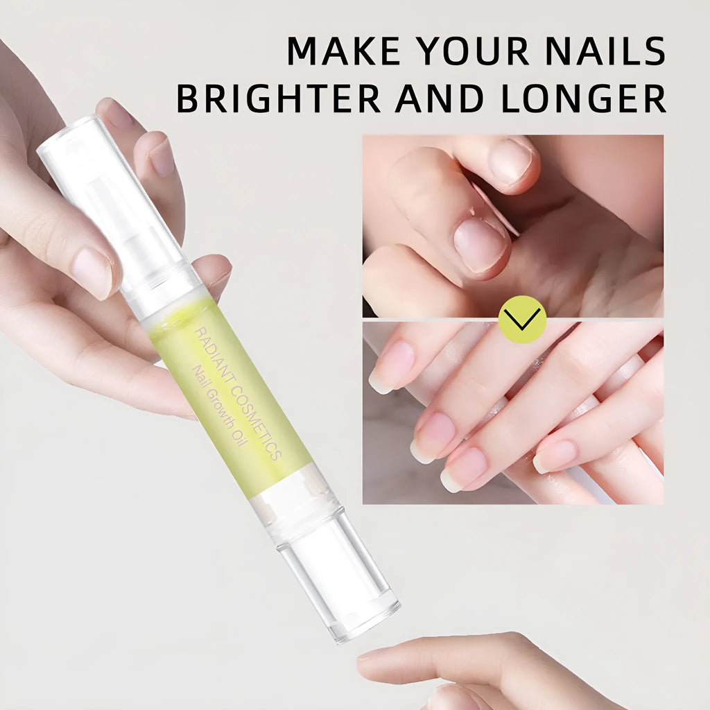 3ml bottle of wash-free nail growth and moisturising treatment oil.