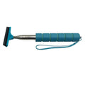 Retractable stainless steel wiper for car exterior rearview mirror showing extended and retracted positions