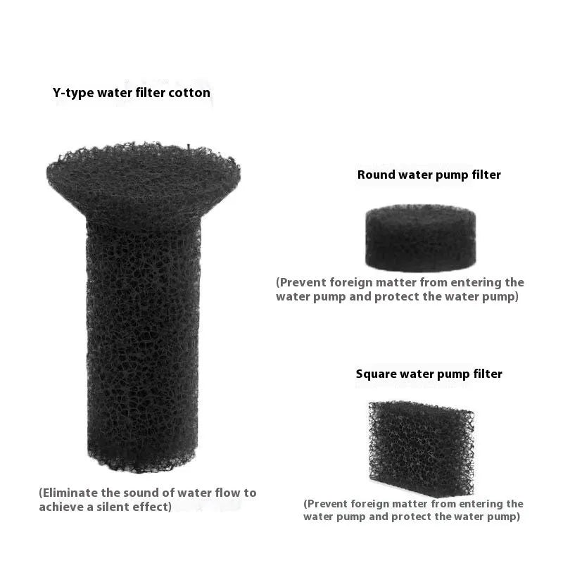 Pet water dispenser filter cartridge with coconut shell activated carbon, available in white or black.