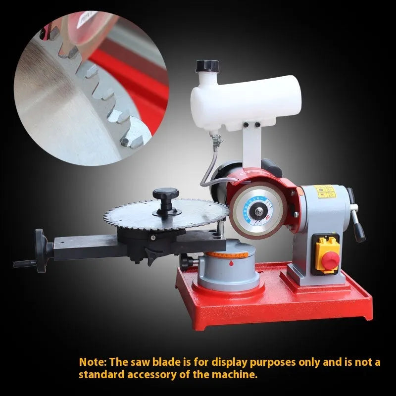 Small manual grinding machine for sharpening alloy circular saw blades with adjustable angle