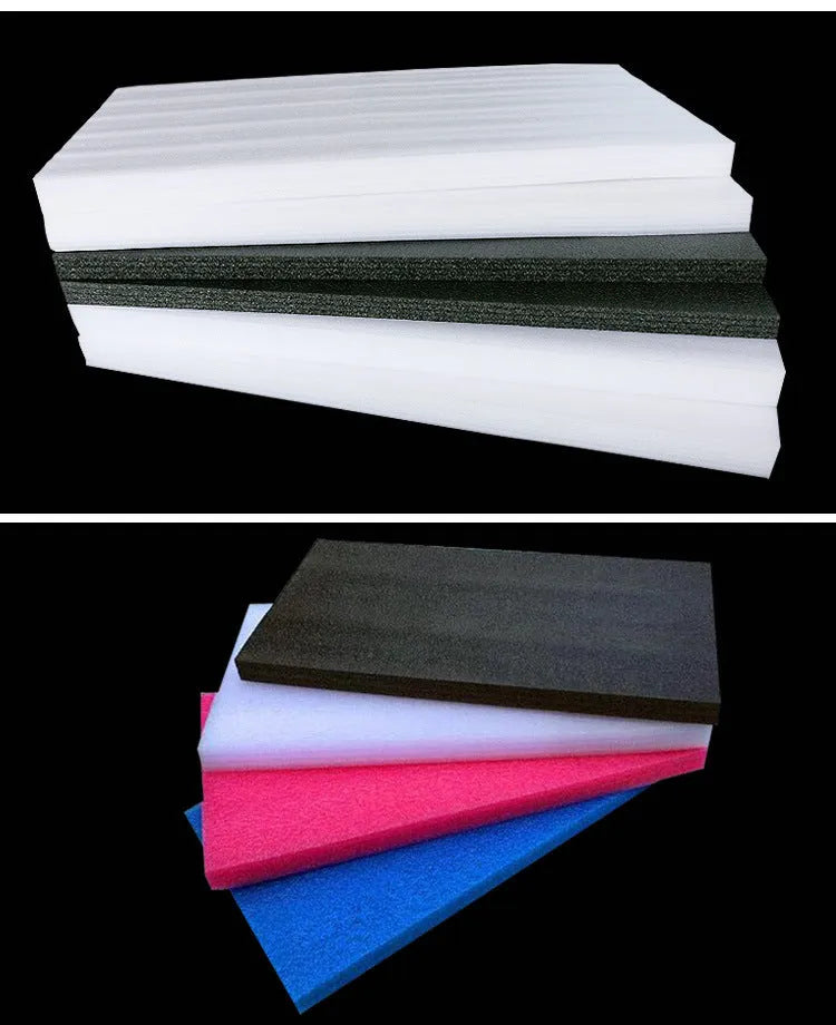 White EPE pearl cotton foam board measuring 2 metres by 1 metre with 10 mm thickness