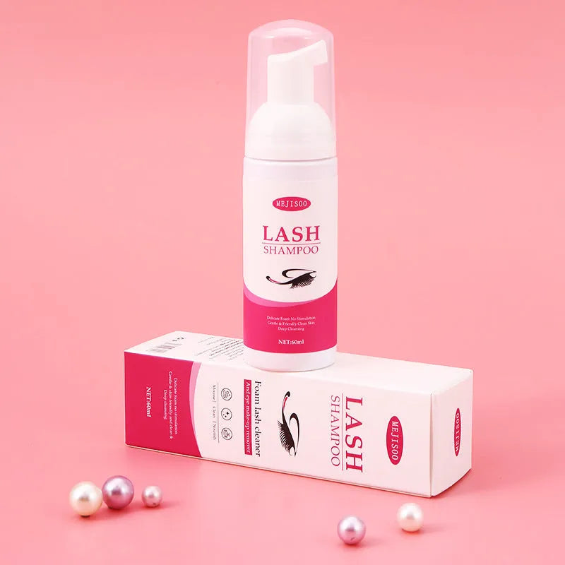 Lash shampoo mousse tube 60ml eyelash cleaning solution 3.7cm diameter