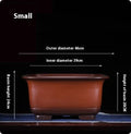 Large antique Chinese style purple clay flower pot for indoor plants and bonsai trees