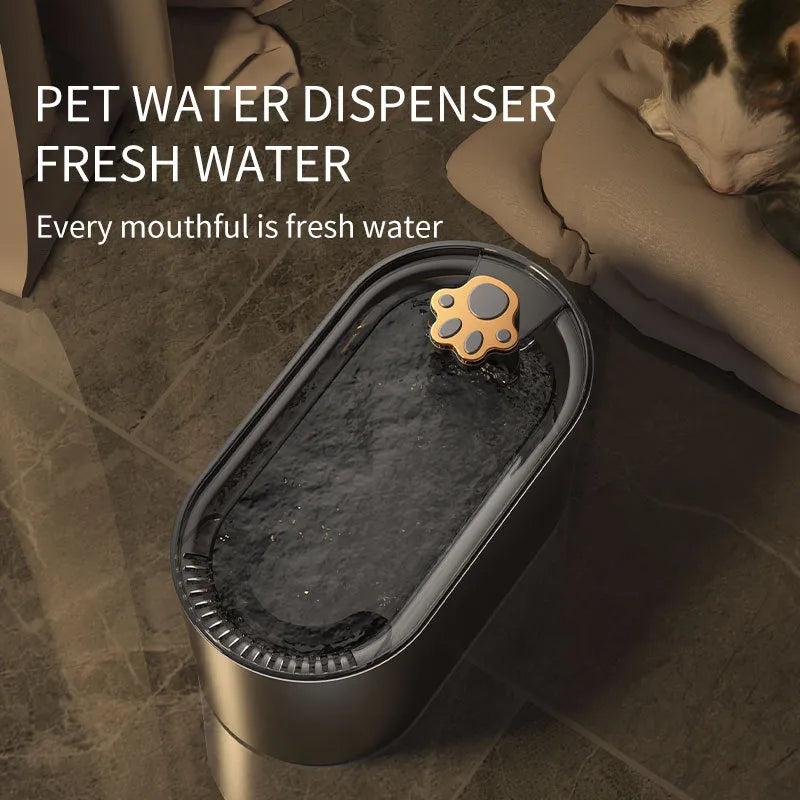 Automatic pet water fountain in Berlin blue colour with 3 litre capacity and LED indicator light