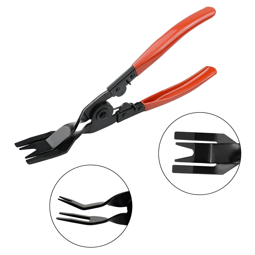 Red-handled steel clip driver for General Motors door panel nailing