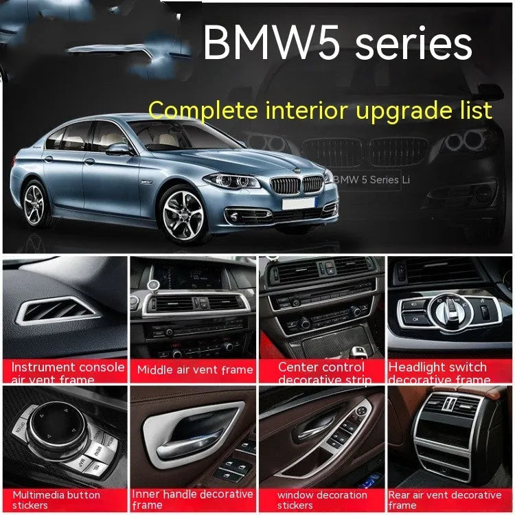 BMW 5 Series interior door handle decorative strips in ABS stainless steel for F10/F1 models