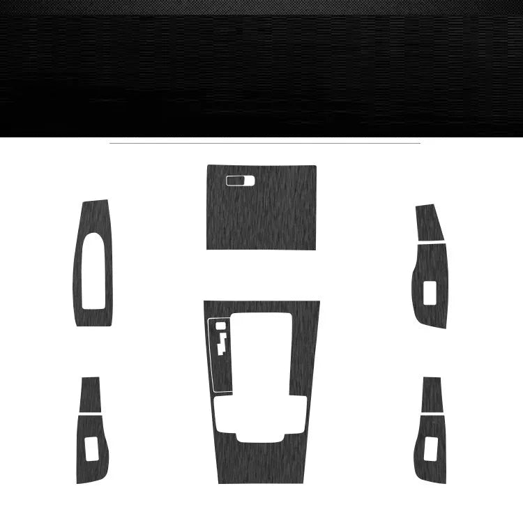 Unksera car interior decorative film sticker kit for centre console, handbrake and instrument panel application
