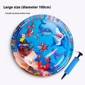 PVC inflatable water cooling mattress for pets in Underwater World or Dolphin design
