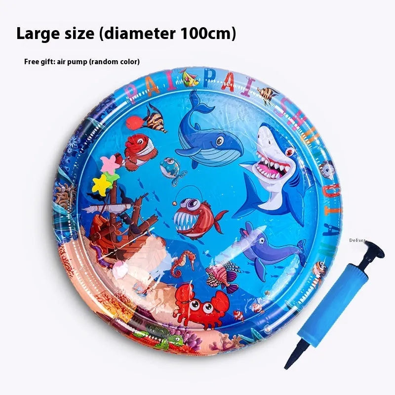 PVC inflatable water cooling mattress for pets in Underwater World or Dolphin design