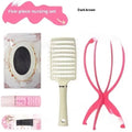 Forehead lace full-head wig in natural black straight style with hairnet and styling accessories