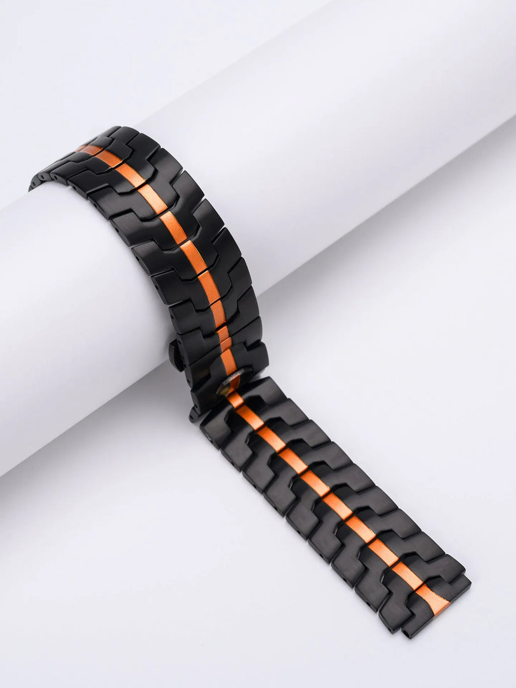 Stainless steel watch strap for Samsung Galaxy Watch in silver, black, titanium, blue and gold colour options