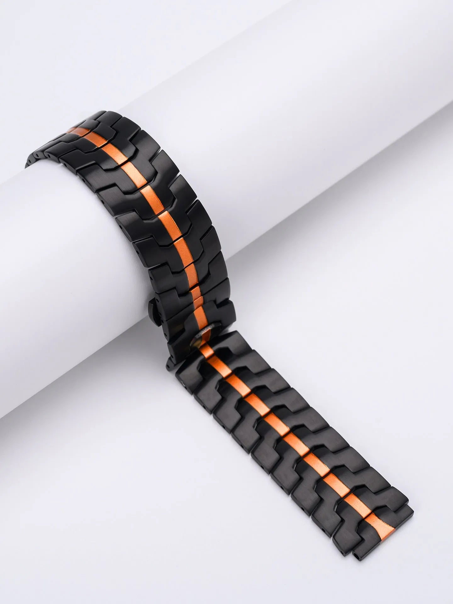 Stainless steel watch strap for Samsung Galaxy Watch in silver, black, titanium, blue and gold colour options
