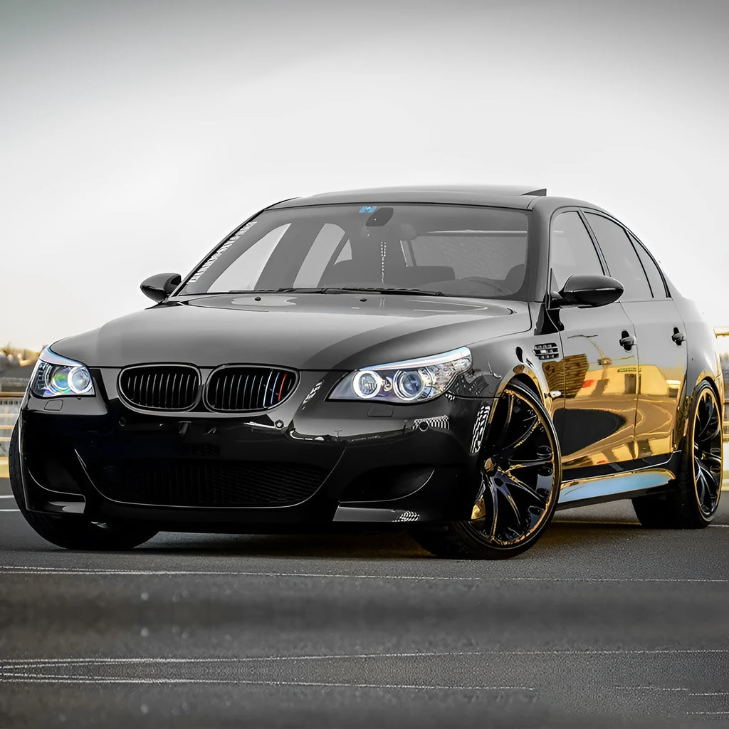 BMW E60 E66 carbon pattern ABS front grille set for 2004-2009 models