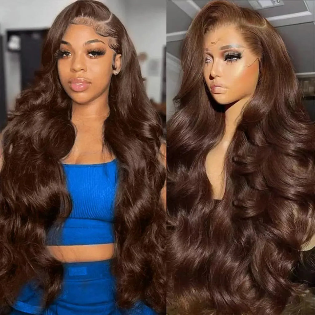 Dark brown big wave lace wig in high temperature silk fibre, 8 to 32 inches, 13x4 or 13x6 lace.